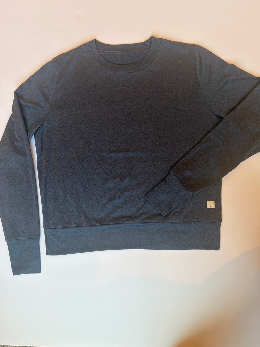 Vuori Daydream Crew Long Sleeve Top Midnight Heather Blue